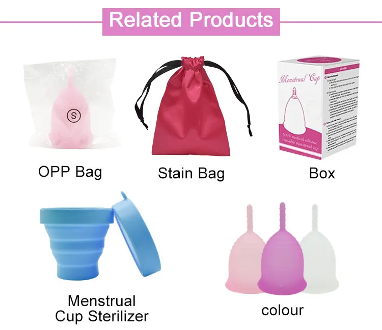 100% Iso13485 Medical Silicone Copa Menstruation Cup Lady Period ...