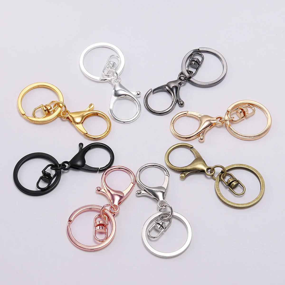 Factory Wholesale Colorful Lobster Clasp Keychain Metal Key Chains Hook ...