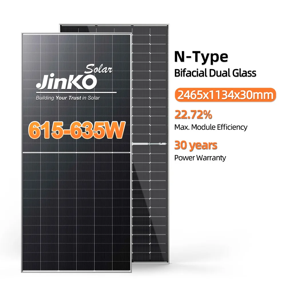 Jinko Solar Panels - Efficient 600W to 635W Bifacial Panels