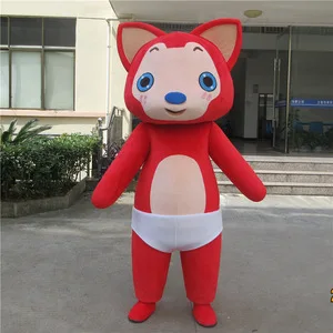 hi en71 标准吉祥物狐狸动物服装,通风良好