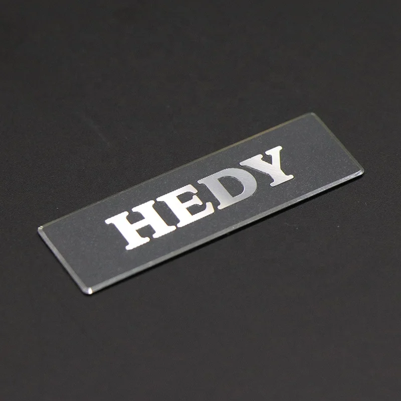 Custom Aluminum Plaque 3m Self Adhesive Metallic Name Plates Fashion