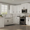Adornus crown mouldings plate water resistant white shaker wood pvc board design kitchen base cabinet