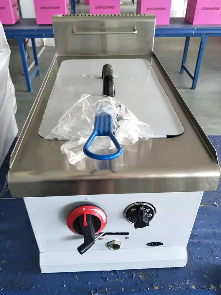 Commercial French Fries Potato Fryer 1 Tank 1 Basket Gas Deep Chicken