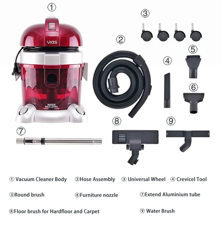 Best Clean Water Filtration Wet Dry Vacuum Cleaner With 15l Capacity