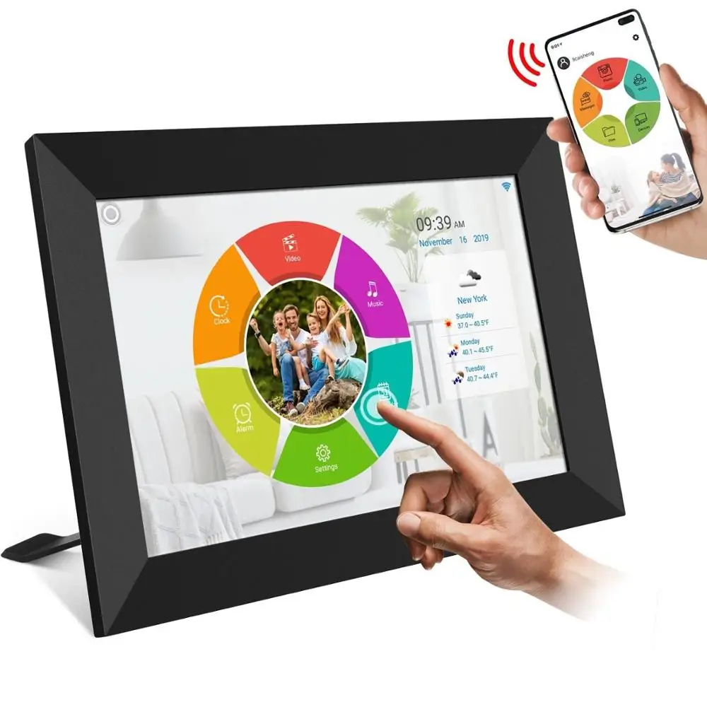 10.1 pouces Cloud 16 GO De Stockage En Ligne Cadre Photo Num&eacute;rique Wifi Avec APP - ANKUX Tech Co., Ltd