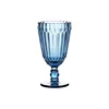 Blue vintage relief short stem wine water glasses kuddish cup
