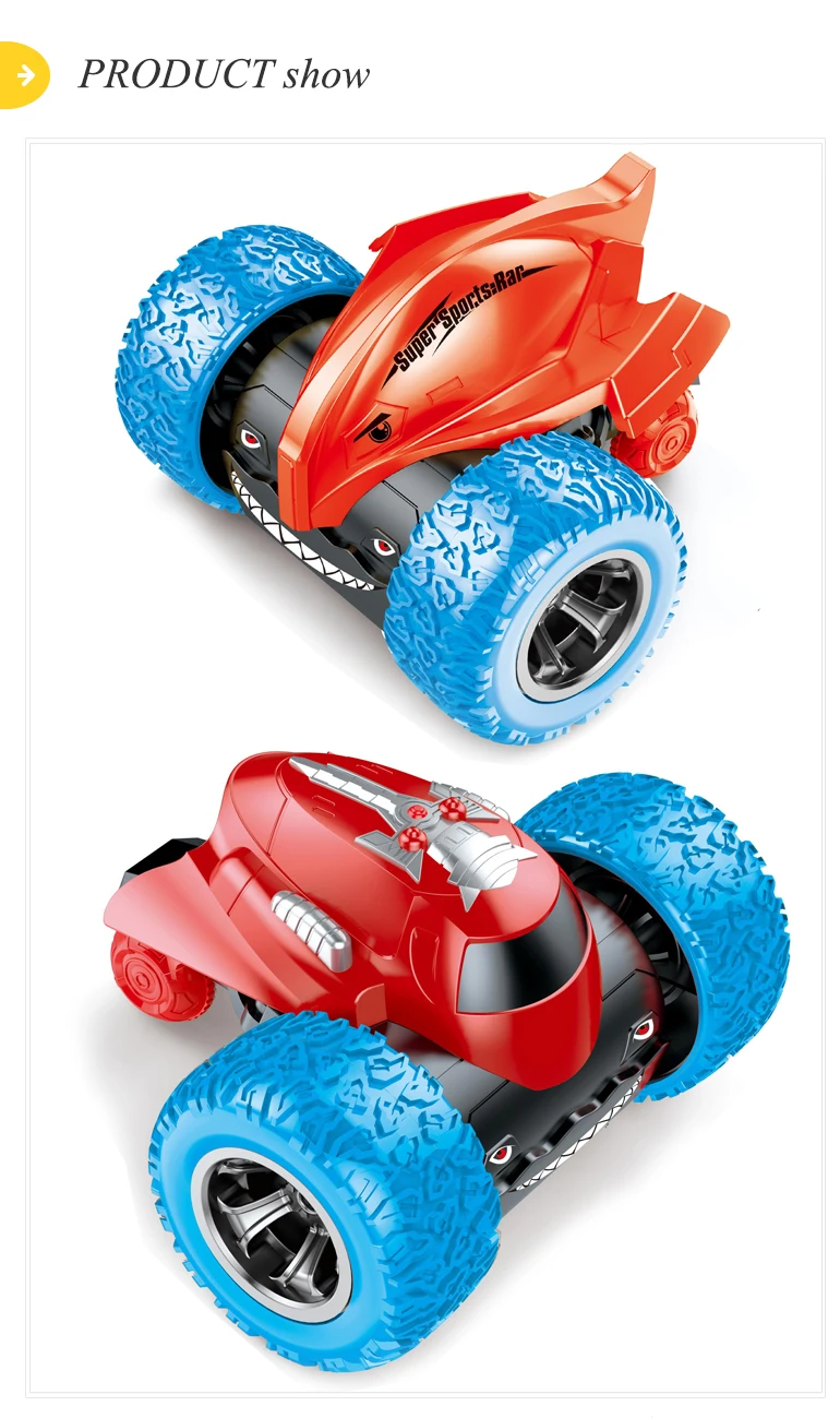 滚动翻转电动照明 360 度旋转遥控玩具 rc 迷你特技车