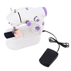 Mini Sewing Machine 2 Speed Double Thread Portable Electric Household Multifunction Sewing Machine with Light Cutter Foot Pedal