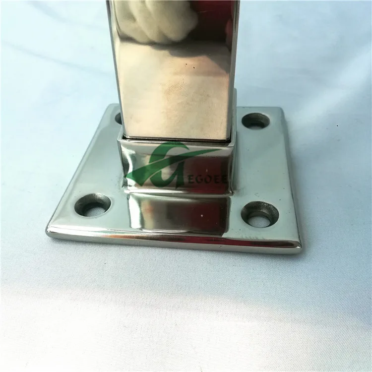 优质管杆inox 304不锈钢法兰扶手栏杆支柱水坑法兰