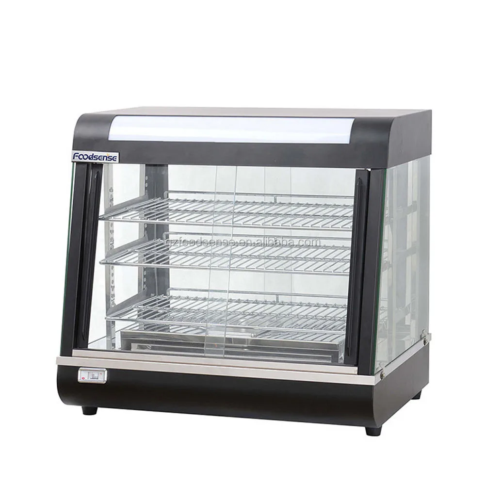 Professional Commercial Wall Glass Display Cabinets Food Warmer Showcase for Chicken/bakery/fast food