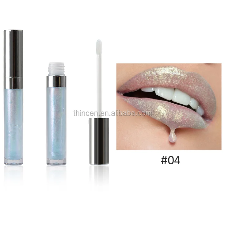 4 Color Shiny Plumper Fruit Scent Holographic Lip Gloss Packaging Custom