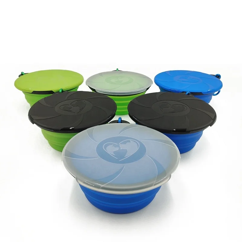 portable silicone folding dog bowls unique cat food bowl for hiking