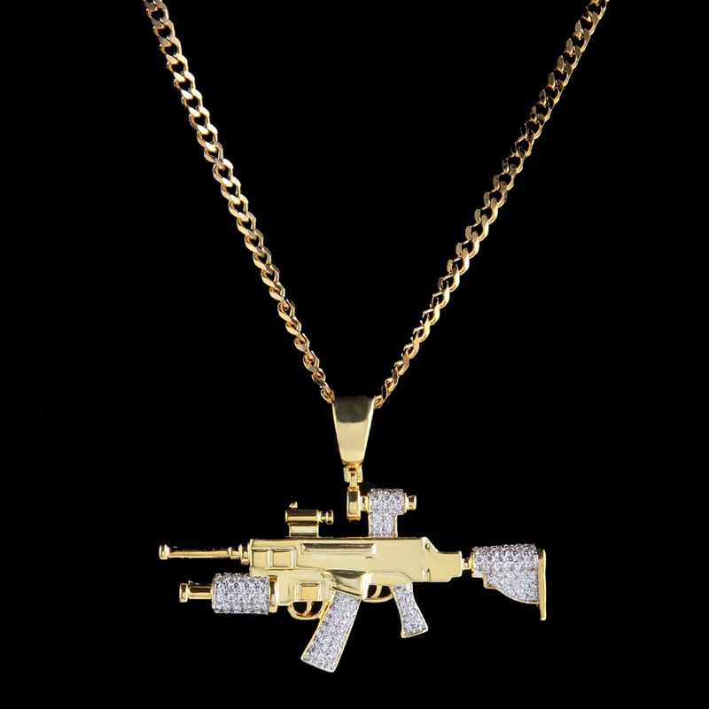 Buy Gun Necklace,Gun Pendant,Hip Hop 
