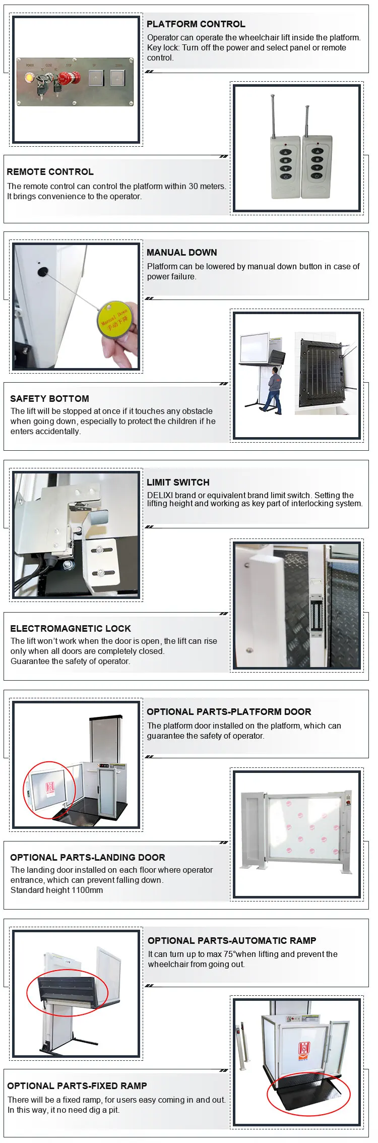 Outdoor Indoor Vertikale Rollstuhl-hebebühne Für Behinderte - Buy