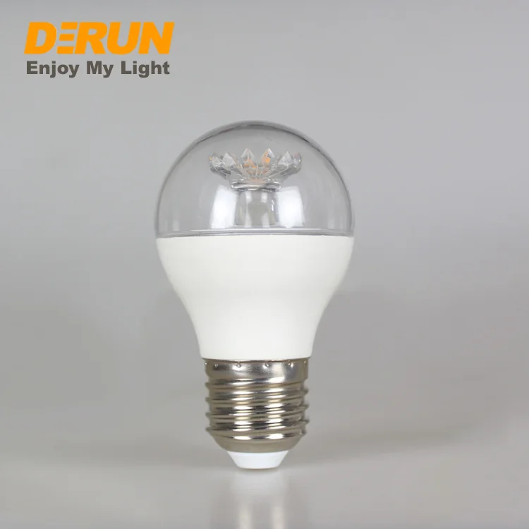 Residential Clear LED Bulb with Light Guide Candle A60 A19 G45 G14 C37 B11 E12 E26 Base for Chandelier 100-240V , LED-CLEAR