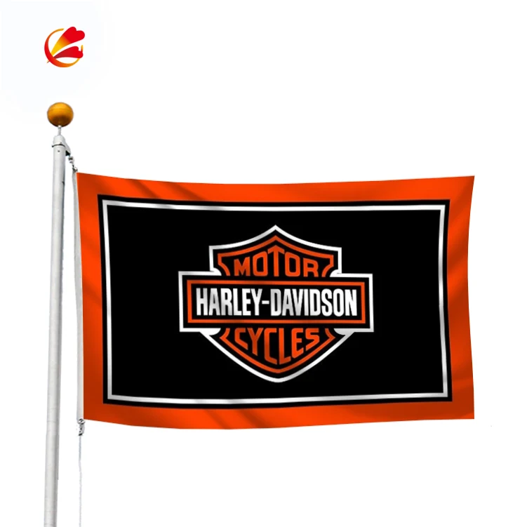 personalized harley davidson flag