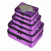 Hot sale 6pcs Waterproof Luggage Clothes Travel Packing Cubes