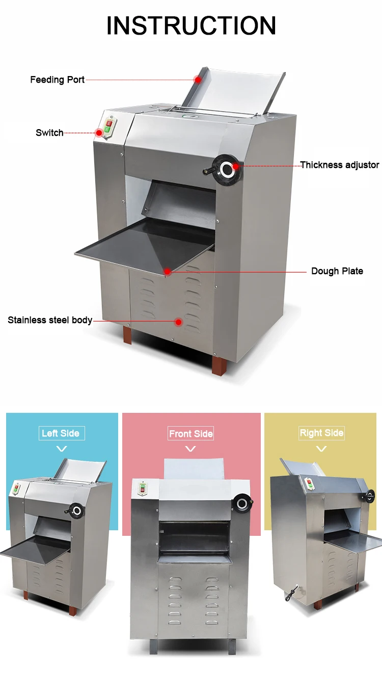Yp350 Manual Dough Roller Sheeter Dough Press Machine For 125mm