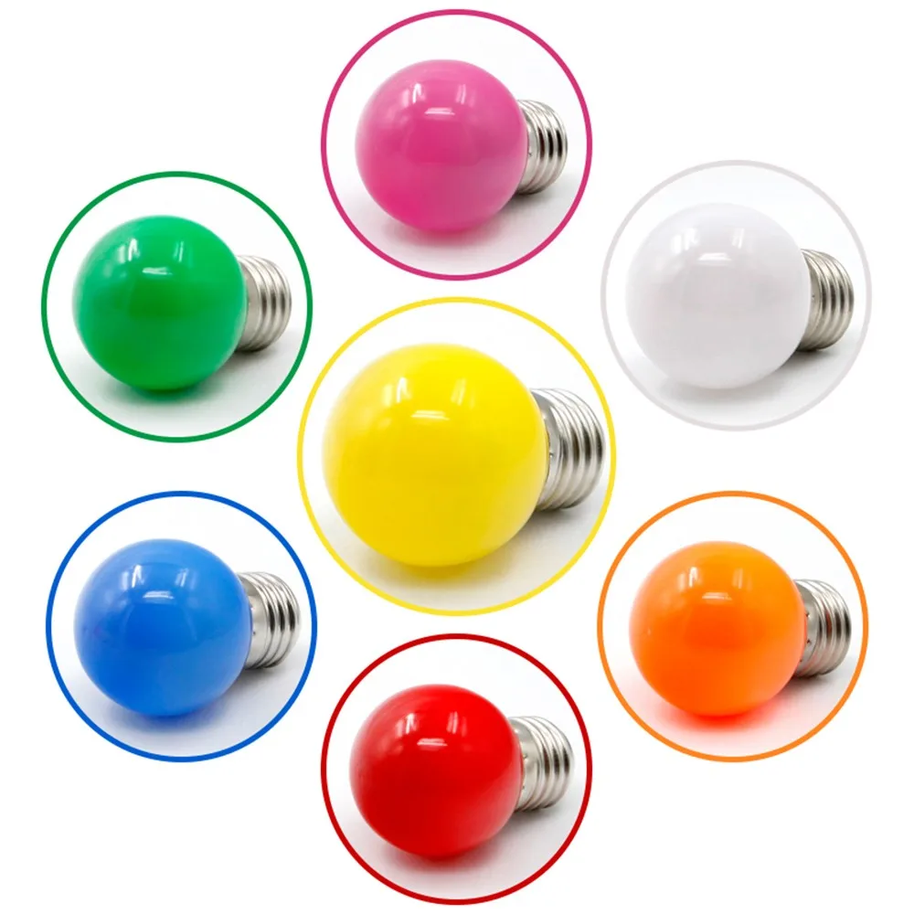 Colored party Bulbs LED 1W E27 G45 Lighting Bulbs