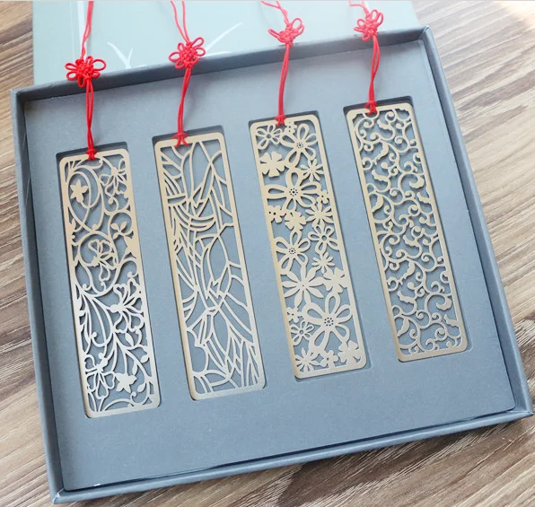 Hot Selling Promotional Customized Logo Metal Bookmark With Tassels ...