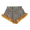 Wholesale new frills leopard shorts high quality breathable silk summer shorts