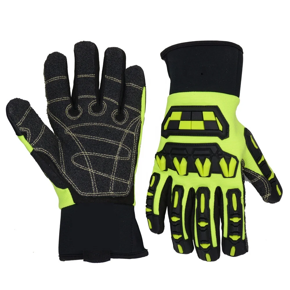 High Performance Tpr Anti Impact Oilfield Mechanic Gloves For Mining