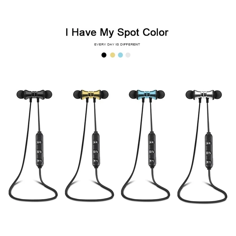 Magnetic 5.0 Earphone Sport Running Wireless Neckband Headset Headphone with Mic Stereo Music For All Smart Phone - ANKUX.COM