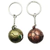 Oneway Fancy Custom 3D Metal rotatable Heart Key ball shape tourist souvenir metal keychain
