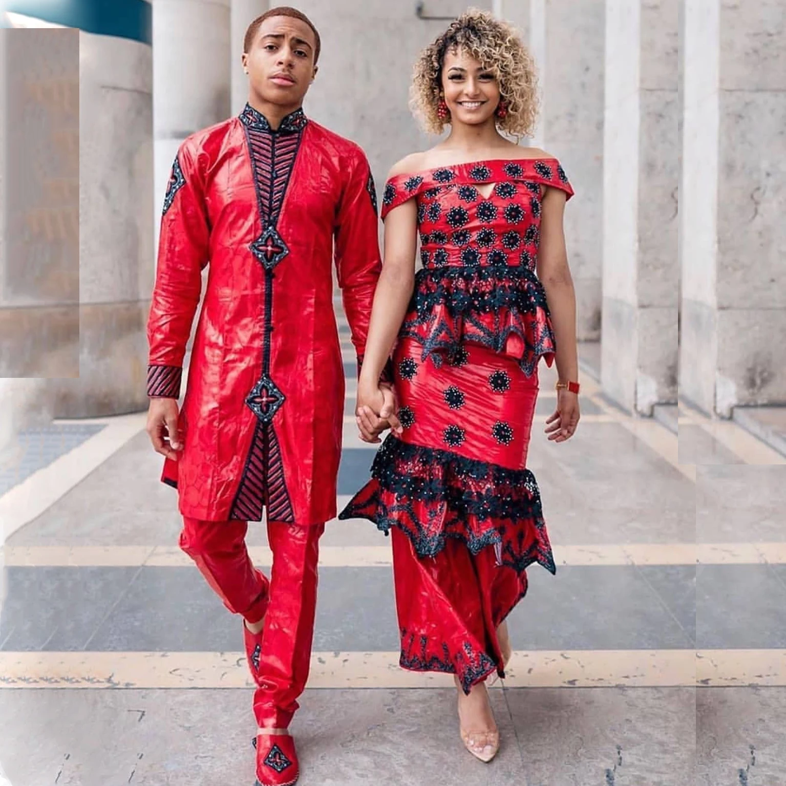 Wholesale African Fashion Bell Sleeve Designs Short Ankara Dress