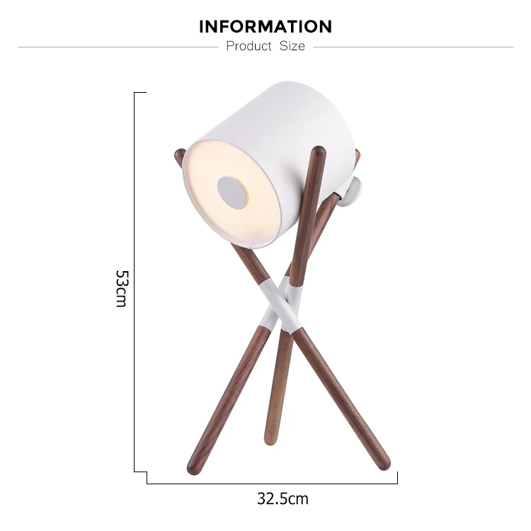 factory price hotel livng room wooden table lamps