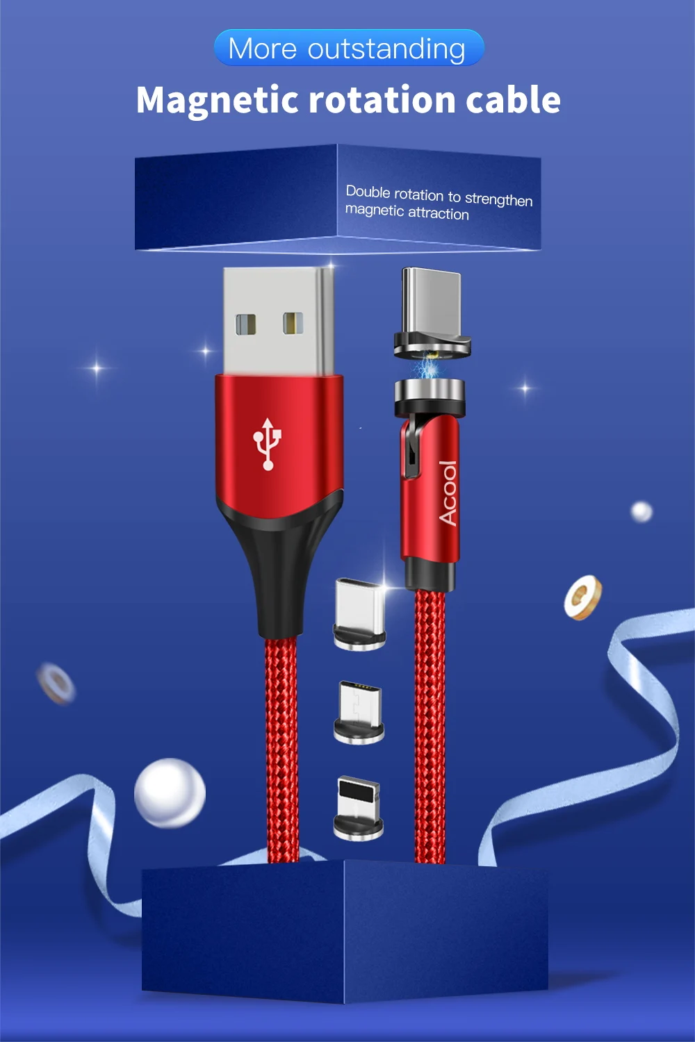 540 Degree Phone Data Charger Rotate Cable Buy