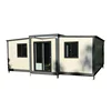 Steel luxury modular prefabricated granny flat fold container house price prefab camp house prefab stackable container house