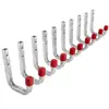 1.2MM Thickness Zinc Plated 12X12MM Square Pipe Garage Tool Storage Hook