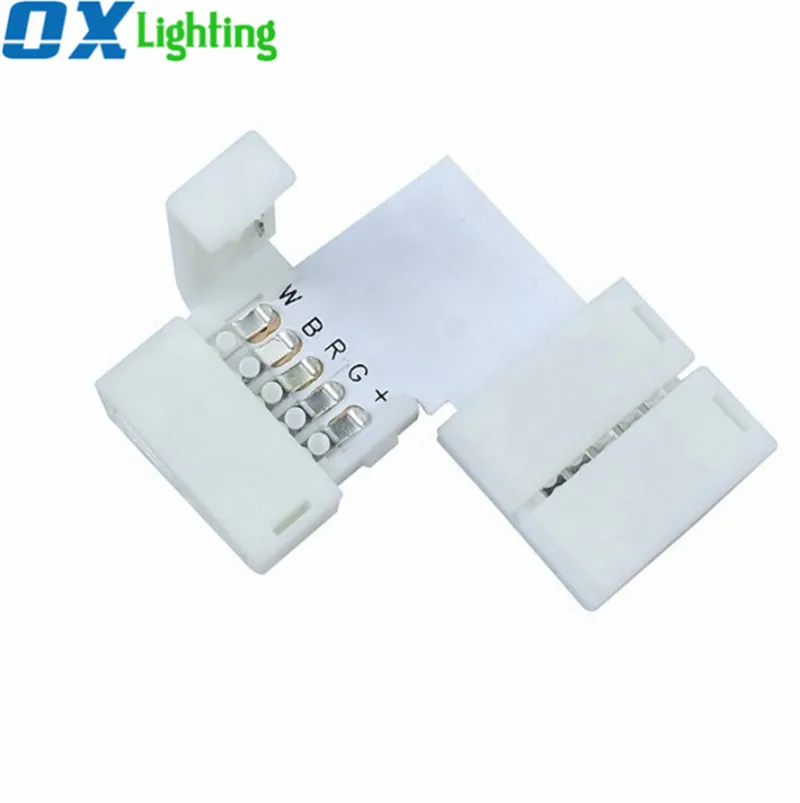 5 Pin PCB Connector RGBW LED Strip Corner Connector L T X Shape PCB Board Splitter Connector for SMD 5050 LED Tape Light