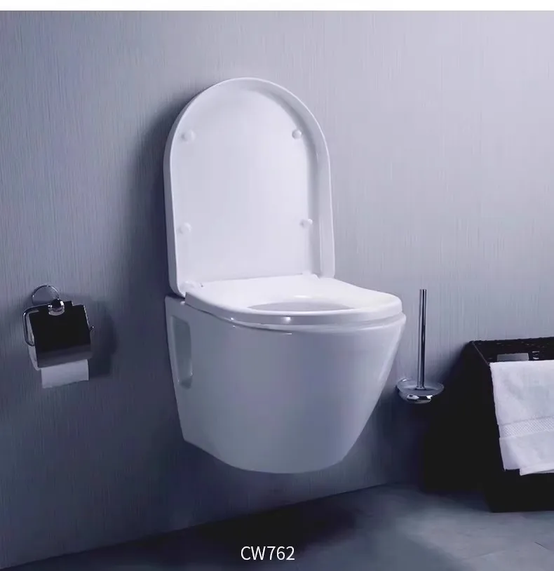 Modern Wall-Mounted Concealed Water Tank Toilet Fixtures