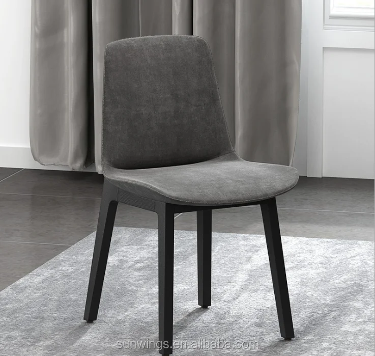 Hotel Dining Room Chair Velvet Upholstered Ash Wood Gray Fabric Dining Chair Modern Buy Dining
