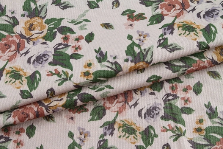 Custom Spandex Beautiful Floral Twill Flower Cotton Printed Fabric For ...