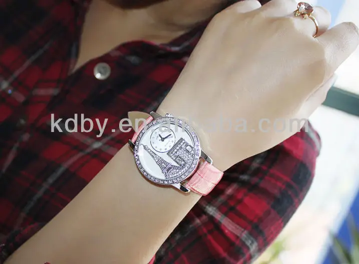 Classic Hot Selling Melissa Ladies 3D Dial Eiffel Tower Waterproof Magnetic Womens Watches