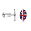 simple fashion flag cufflink mens cufflink silver