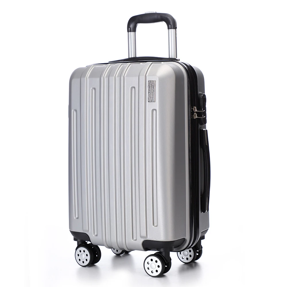 silver hard suitcase