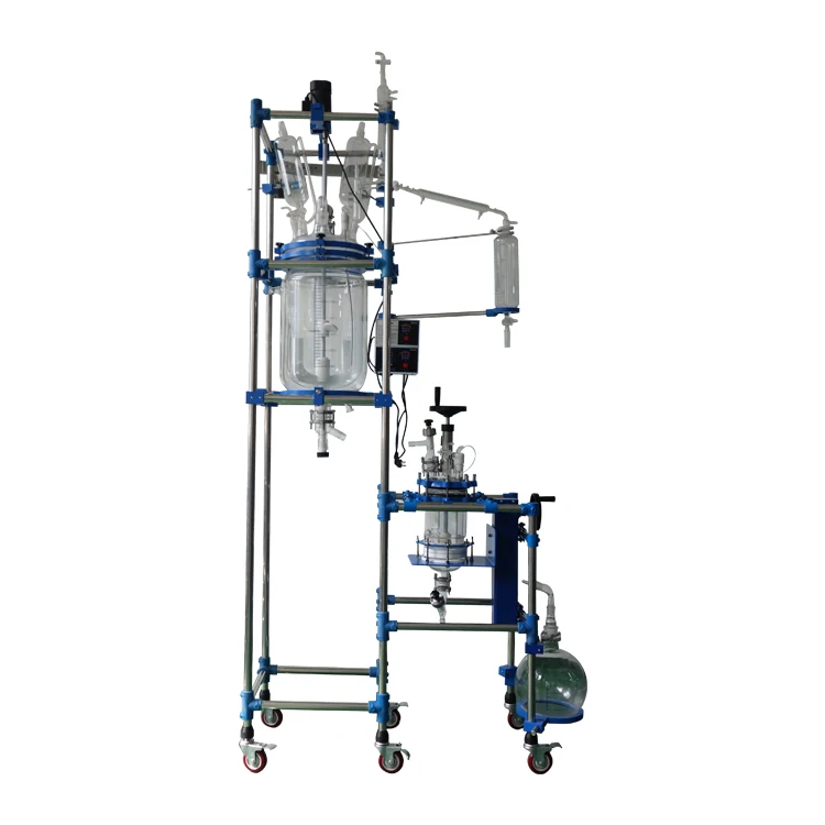 2L 5L 10L 20L  jacketed bioreactor for bacterial fermentation factory