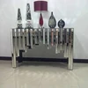 Modern Black gray crystal diamond mirror round wall Jing Tai