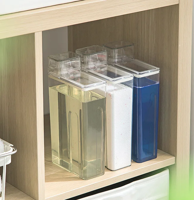 Large Laundry Soap Dispenser,Clear Detergent Holder,Laundry Detergent Storage & Laundry