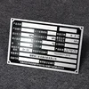 etched metal name plates Custom metal aluminium nameplates
