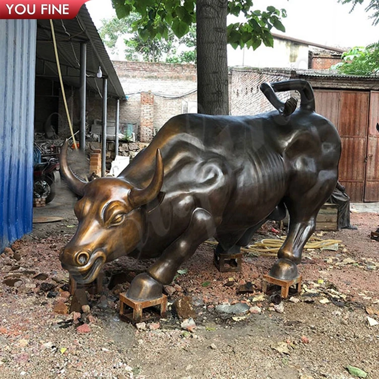 charging bull mini statue