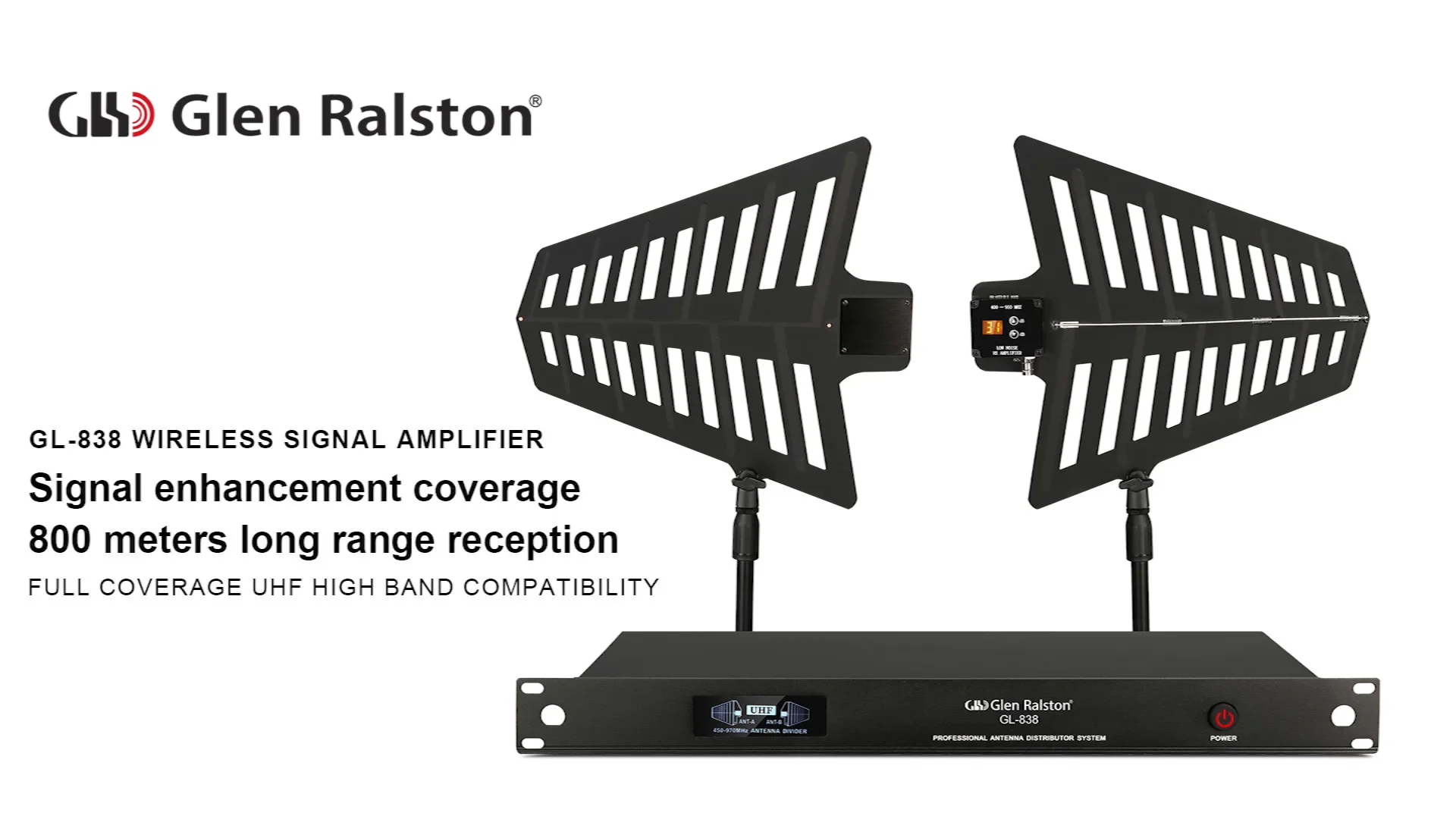 Glen Ralston 838 Wireless Microphone Antenna Amplifier Stage