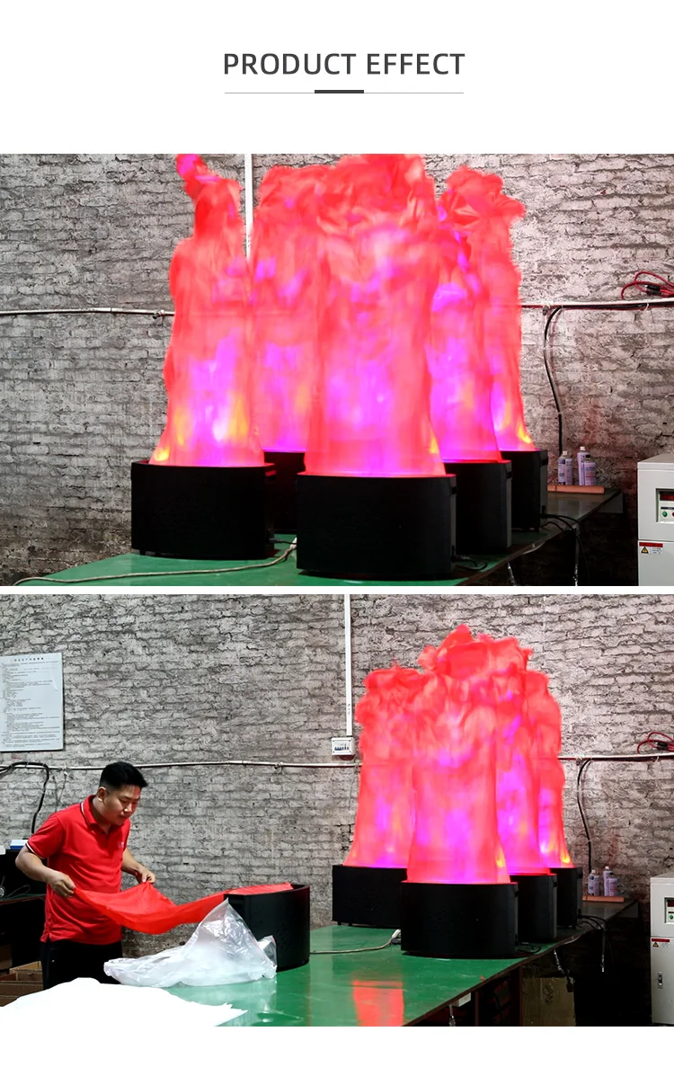 Yilin Ds001 Hanging Home Party Use Floor Standing Fire Led Stage Silk