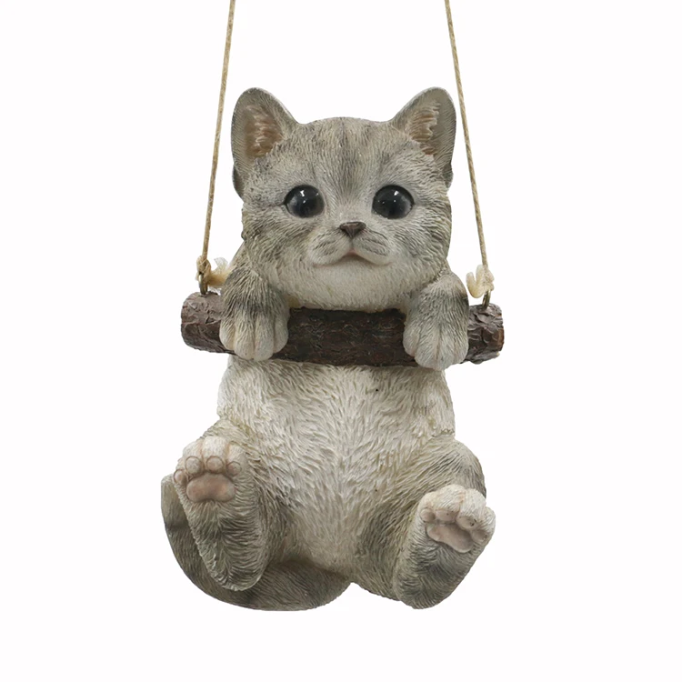 Customized Wholesale Garden Ornaments Outdoor Hanging Cat Decor ...