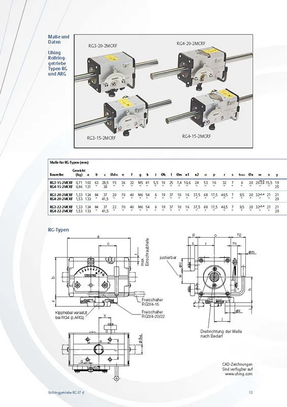 Low Price Rolling Ring Drive Rg3152mcrf Uhing Traverse Drive Unit