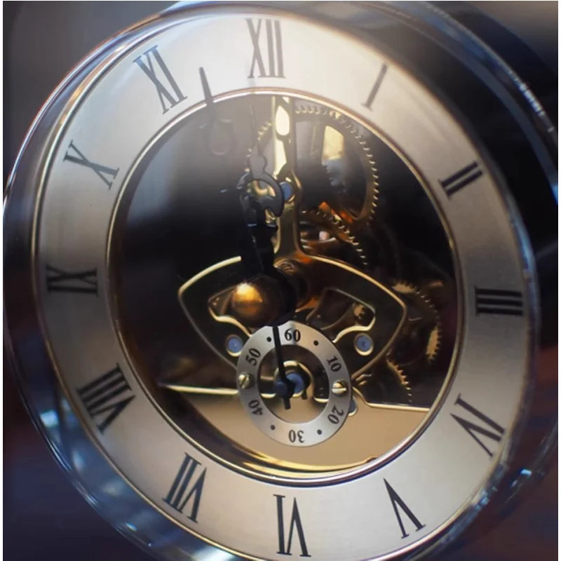 product jy crystal crafts customized model glass 3d building model clock for company anniversary gifts with gift box-4